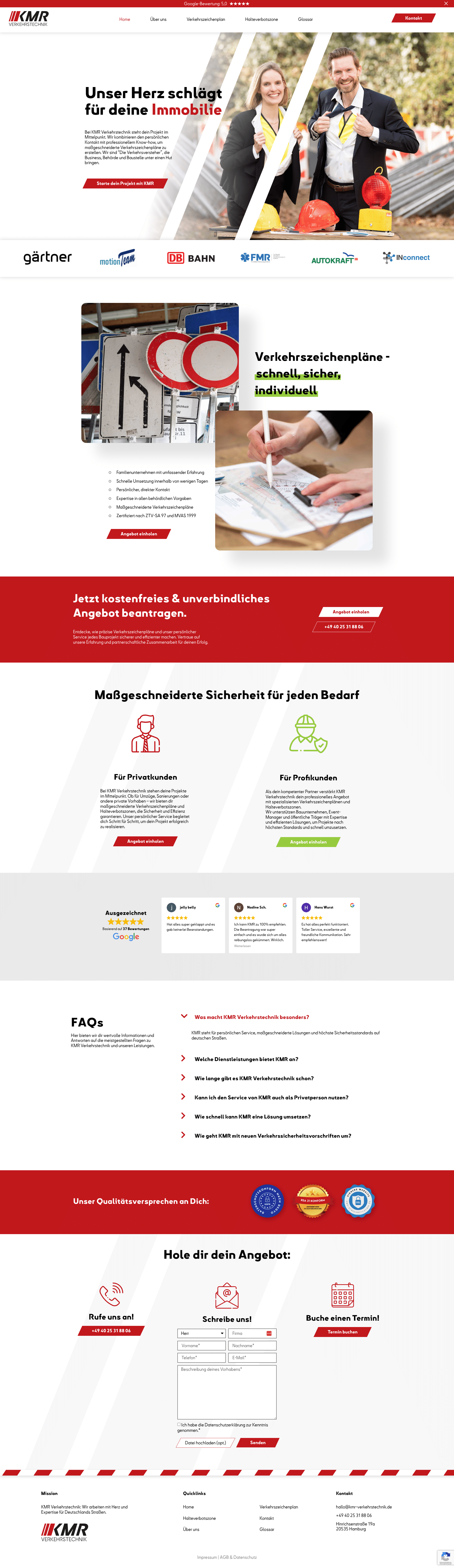 Website-Relaunch KMR Verkehrstechnik