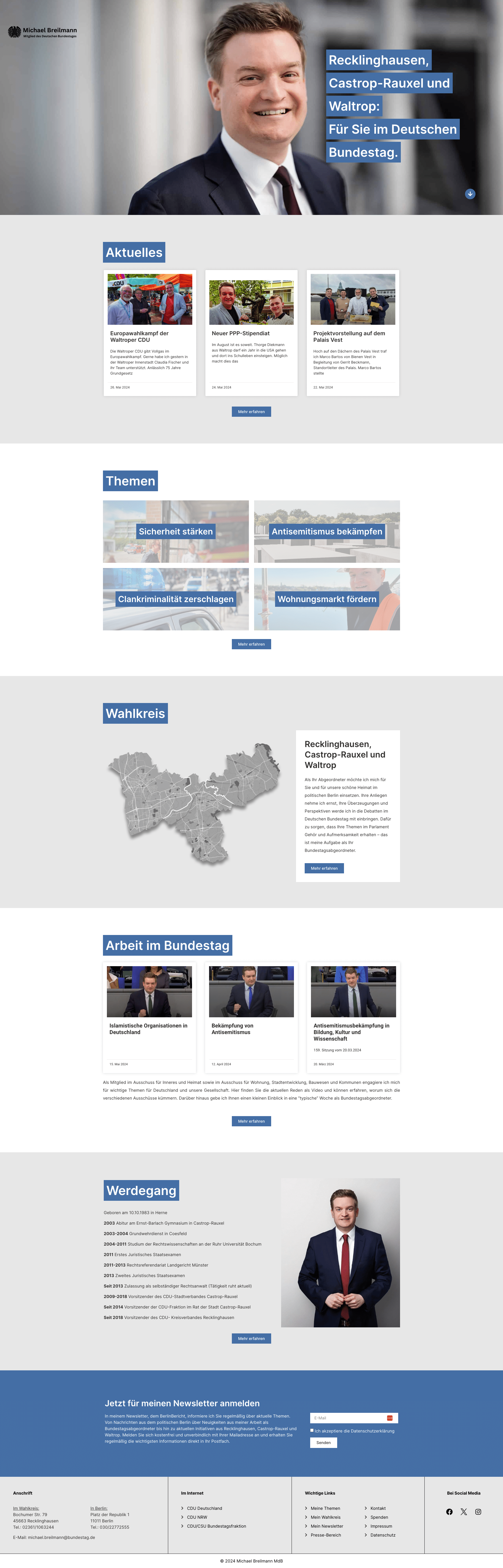 Website-Relaunch Michael Breilmann MdB