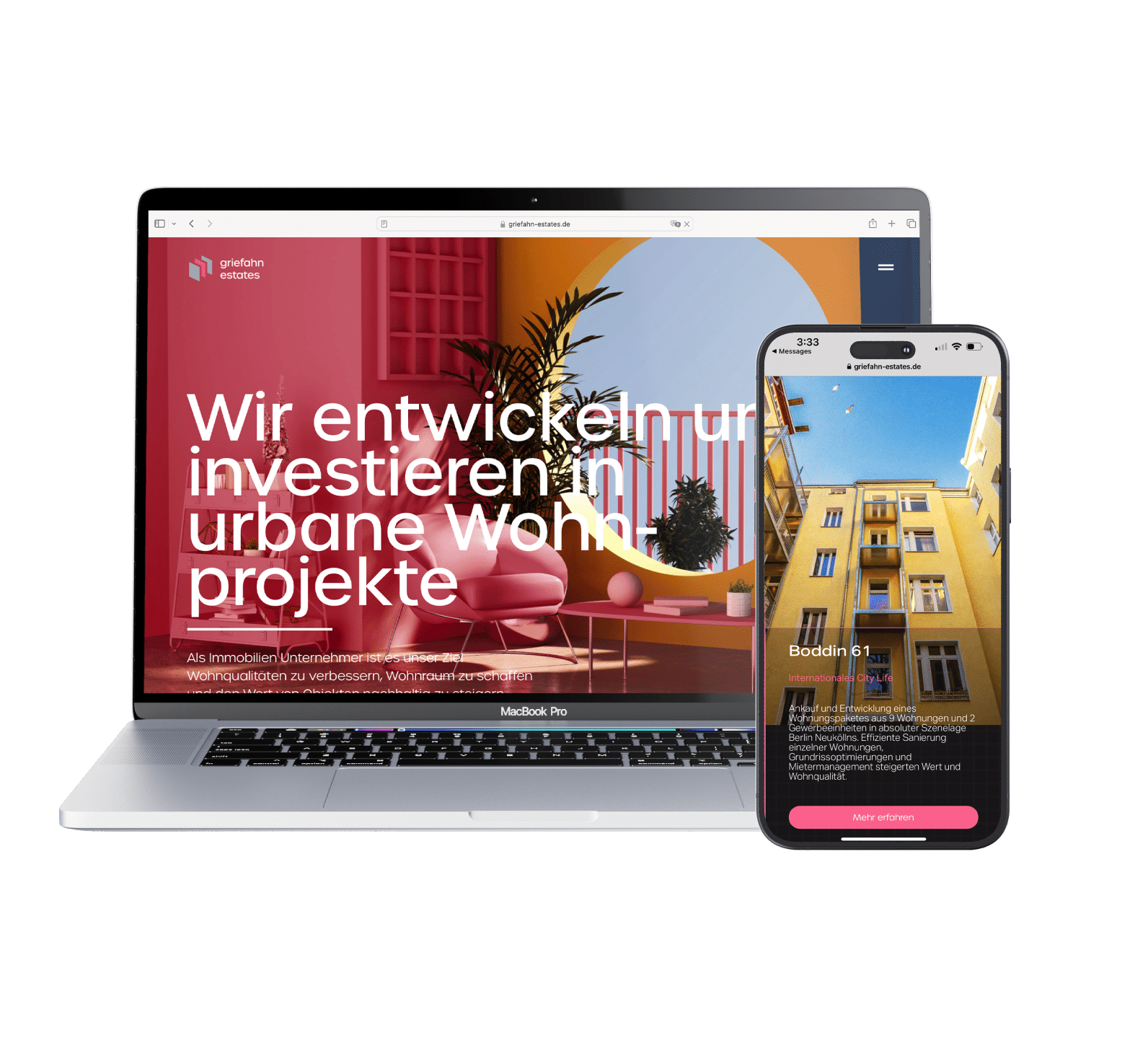 Webdesign Griefahn Estates